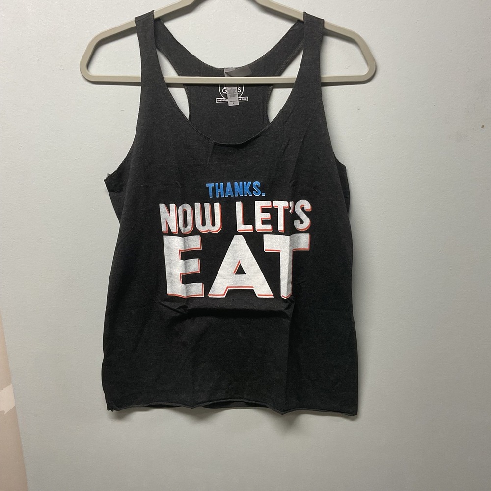 Lost Gods Collective Thanks Now Lets Eat‎ Graphic Tank Top Size Large